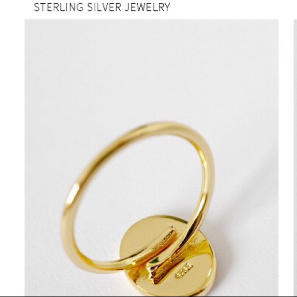 18K Gold Plated Sterling Silver Angel Ring - Picture 4 of 5